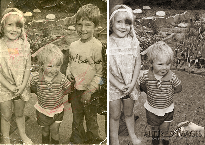 Photo Restoration by Altered Images 